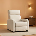 Beige Corduroy Recliner Chair Adjustable For Living Room Home Theater-0