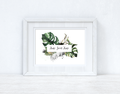 Custom Wording Watercolour Greenery Home Sweet Home Landscape Wreath Bedroom Home Kitchen Living Room Wall Decor Print-0