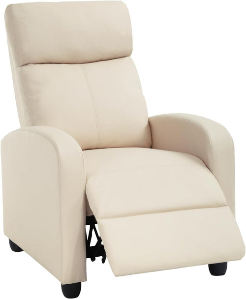 Beige Recliner Chair For Living Room Home Theater Seating-1